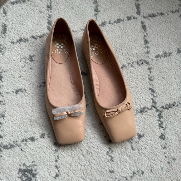 NWB Vince Camuto Square Nude Ballet Flats - Picture 5 of 7